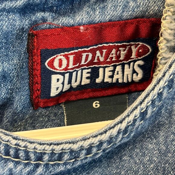 Y2K OLD NAVY Dress Women’s Sz 6 Blue Jeans Denim Mini Sleeveless Sheath Vintage - Picture 4 of 12